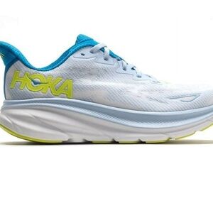 HOKA Men's Clifton 9 Ice Water/Evening Primrose Running Shoes Size US 16